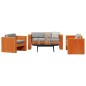 vidaXL Juego de muebles jardín 2 pzas madera maciza pino marrón cera vidaXL Juego de muebles jardín 2 pzas madera maciza pino marrón cera