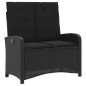 vidaXL Set comedor de jardín 2 pzas con cojines ratán sintético negro vidaXL Set comedor de jardín 2 pzas con cojines ratán sintético negro