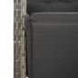 vidaXL Juego de comedor de jardín 4 piezas con cojines ratán PE gris vidaXL Juego de comedor de jardín 4 piezas con cojines ratán PE gris
