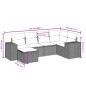 vidaXL Set de sofás de jardín 6 piezas y cojines ratán sintético negro vidaXL Set de sofás de jardín 6 piezas y cojines ratán sintético negro