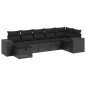 vidaXL Set de comedor de jardín 7 pzas y cojines ratán sintético negro vidaXL Set de comedor de jardín 7 pzas y cojines ratán sintético negro