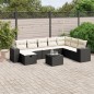 vidaXL Set de sofás de jardín 8 piezas y cojines ratán sintético negro vidaXL Set de sofás de jardín 8 piezas y cojines ratán sintético negro