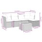vidaXL Set de muebles de jardín 6 pzas y cojines ratán sintético gris vidaXL Set de muebles de jardín 6 pzas y cojines ratán sintético gris