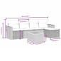 vidaXL Set de muebles de jardín 6 pzas y cojines ratán sintético gris vidaXL Set de muebles de jardín 6 pzas y cojines ratán sintético gris