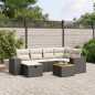 vidaXL Set de comedor de jardín 7 pzas y cojines ratán sintético negro vidaXL Set de comedor de jardín 7 pzas y cojines ratán sintético negro
