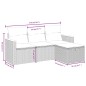 vidaXL Set de sofás de jardín 4 pzas y cojines ratán sintético gris vidaXL Set de sofás de jardín 4 pzas y cojines ratán sintético gris