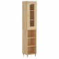 vidaXL Aparador de madera contrachapada roble Sonoma 34,5x34x180 cm vidaXL Aparador de madera contrachapada roble Sonoma 34,5x34x180 cm