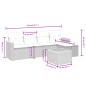 vidaXL Set de muebles de jardín 6 pzas y cojines ratán sintético gris vidaXL Set de muebles de jardín 6 pzas y cojines ratán sintético gris