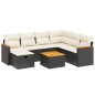 vidaXL Set de sofás de jardín 8 piezas y cojines ratán sintético negro vidaXL Set de sofás de jardín 8 piezas y cojines ratán sintético negro
