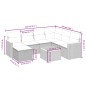vidaXL Set de sofás de jardín 8 piezas y cojines ratán sintético negro vidaXL Set de sofás de jardín 8 piezas y cojines ratán sintético negro