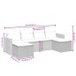 vidaXL Set de muebles de jardín 6 pzas y cojines ratán sintético gris vidaXL Set de muebles de jardín 6 pzas y cojines ratán sintético gris