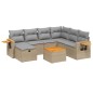 vidaXL Juego de sofás jardín con cojines beige mezcla 8 pzas ratán PE vidaXL Juego de sofás jardín con cojines beige mezcla 8 pzas ratán PE