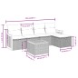 vidaXL Set de sofás de jardín 6 piezas y cojines ratán sintético negro vidaXL Set de sofás de jardín 6 piezas y cojines ratán sintético negro
