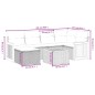 vidaXL Set de comedor de jardín 7 pzas y cojines ratán sintético negro vidaXL Set de comedor de jardín 7 pzas y cojines ratán sintético negro