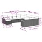 vidaXL Set de sofás de jardín 12 piezas cojines ratán sintético negro vidaXL Set de sofás de jardín 12 piezas cojines ratán sintético negro