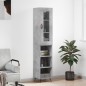 vidaXL Aparador de madera contrachapada gris hormigón 34,5x34x180 cm vidaXL Aparador de madera contrachapada gris hormigón 34,5x34x180 cm