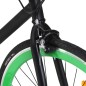 vidaXL Bicicleta de piñón fijo negro y verde 700c 55 cm vidaXL Bicicleta de piñón fijo negro y verde 700c 55 cm