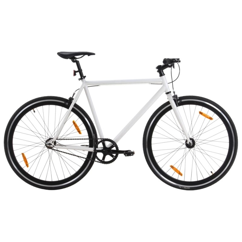 vidaXL Bicicleta de piñón fijo blanco y negro 700c 51 cm vidaXL Bicicleta de piñón fijo blanco y negro 700c 51 cm