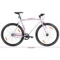 vidaXL Bicicleta de piñón fijo blanco y negro 700c 51 cm vidaXL Bicicleta de piñón fijo blanco y negro 700c 51 cm