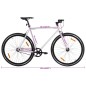 vidaXL Bicicleta de piñón fijo blanco y negro 700c 59 cm vidaXL Bicicleta de piñón fijo blanco y negro 700c 59 cm