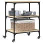 vidaXL Carrito de cocina madera de ingeniería roble Sonoma 60x41x76 cm vidaXL Carrito de cocina madera de ingeniería roble Sonoma 60x41x76 cm