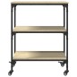 vidaXL Carrito de cocina madera de ingeniería roble Sonoma 60x41x76 cm vidaXL Carrito de cocina madera de ingeniería roble Sonoma 60x41x76 cm