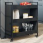 vidaXL Carrito de cocina madera de ingeniería negro 70x30x82 cm vidaXL Carrito de cocina madera de ingeniería negro 70x30x82 cm
