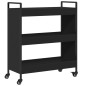 vidaXL Carrito de cocina madera de ingeniería negro 70x30x82 cm vidaXL Carrito de cocina madera de ingeniería negro 70x30x82 cm