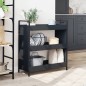 vidaXL Carrito de cocina madera de ingeniería negro 70x30x82 cm vidaXL Carrito de cocina madera de ingeniería negro 70x30x82 cm