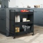 vidaXL Carrito de cocina madera de ingeniería negro 70x30x82 cm vidaXL Carrito de cocina madera de ingeniería negro 70x30x82 cm
