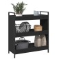 vidaXL Carrito de cocina madera de ingeniería negro 70x30x82 cm vidaXL Carrito de cocina madera de ingeniería negro 70x30x82 cm