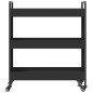 vidaXL Carrito de cocina madera de ingeniería negro 70x30x82 cm vidaXL Carrito de cocina madera de ingeniería negro 70x30x82 cm