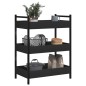 vidaXL Carrito de cocina madera de ingeniería negro 50x30x70 cm