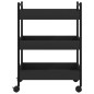 vidaXL Carrito de cocina madera de ingeniería negro 50x30x70 cm