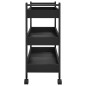 vidaXL Carrito de cocina madera de ingeniería negro 50x30x70 cm