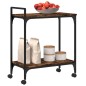 vidaXL Carrito cocina madera ingeniería roble ahumado 60,5x31x72,5 cm vidaXL Carrito cocina madera ingeniería roble ahumado 60,5x31x72,5 cm