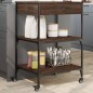 vidaXL Carrito de cocina madera ingeniería marrón roble 60x48x89,5 cm vidaXL Carrito de cocina madera ingeniería marrón roble 60x48x89,5 cm