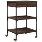 vidaXL Carrito de cocina madera ingeniería marrón roble 60x48x89,5 cm vidaXL Carrito de cocina madera ingeniería marrón roble 60x48x89,5 cm