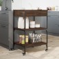 vidaXL Carrito de cocina madera ingeniería marrón roble 60x48x89,5 cm vidaXL Carrito de cocina madera ingeniería marrón roble 60x48x89,5 cm