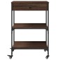 vidaXL Carrito de cocina madera ingeniería marrón roble 60x48x89,5 cm vidaXL Carrito de cocina madera ingeniería marrón roble 60x48x89,5 cm