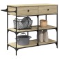 vidaXL Carrito de cocina madera ingeniería roble Sonoma 105x42x95 cm vidaXL Carrito de cocina madera ingeniería roble Sonoma 105x42x95 cm