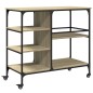 vidaXL Carrito de cocina madera ingeniería roble Sonoma 100x45x89,5 cm vidaXL Carrito de cocina madera ingeniería roble Sonoma 100x45x89,5 cm