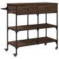 vidaXL Carrito de cocina madera ingeniería marrón roble 105x42x95 cm vidaXL Carrito de cocina madera ingeniería marrón roble 105x42x95 cm