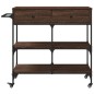 vidaXL Carrito de cocina madera ingeniería marrón roble 105x42x95 cm vidaXL Carrito de cocina madera ingeniería marrón roble 105x42x95 cm