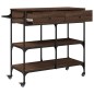 vidaXL Carrito de cocina madera ingeniería marrón roble 105x42x95 cm vidaXL Carrito de cocina madera ingeniería marrón roble 105x42x95 cm