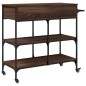 vidaXL Carrito de cocina madera ingeniería marrón roble 105x42x95 cm vidaXL Carrito de cocina madera ingeniería marrón roble 105x42x95 cm