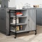 vidaXL Carrito de cocina de madera gris Sonoma 87,5x38,5x84,5 cm vidaXL Carrito de cocina de madera gris Sonoma 87,5x38,5x84,5 cm