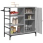 vidaXL Carrito de cocina de madera gris Sonoma 87,5x38,5x84,5 cm vidaXL Carrito de cocina de madera gris Sonoma 87,5x38,5x84,5 cm