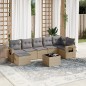 vidaXL Juego de sofás de jardín con cojines beige 8 pzas ratán PE vidaXL Juego de sofás de jardín con cojines beige 8 pzas ratán PE