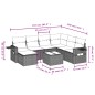 vidaXL Set de sofás de jardín 8 piezas y cojines ratán sintético negro vidaXL Set de sofás de jardín 8 piezas y cojines ratán sintético negro